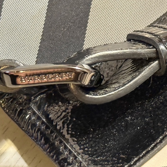 Burberry Black and Cream Plaid Satchel - Picture 9 of 11